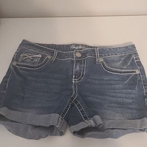 Amethyst denim shorts